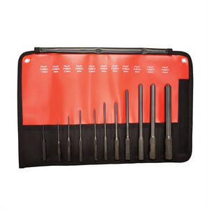 Mayhewâ„¢ 66263 Metric Roll Pin/Pilot Punch Set, 1.5 to 12 mm Punch, 11 Punches, 11 pc