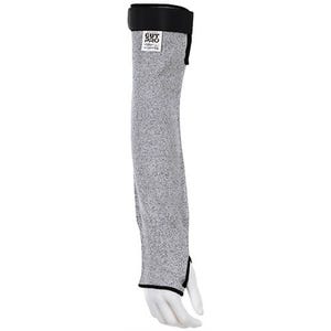 MCR Safety 9218SVT CutPro® Sleeve with Thumb Slot, 18 in Long, Gray, Adjustable Hook and Loop Bicep, ANSI Cut Level A8