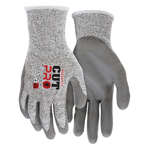 MCR Safety 92752XL CutPro® Cut-Resistant Gloves, Extra-Large, Polyurethane Coating, HyperMax® Knit Wrist Cuff, Resists: Abrasion