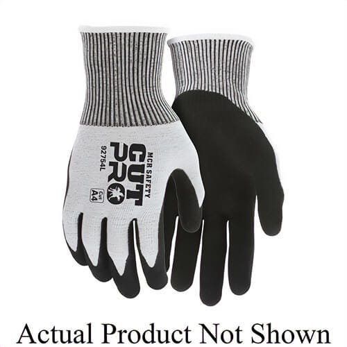 MCR Safety 92754XL CutPro® Work Gloves, Extra-Large, Sandy Nitrile Foam Coating, HPPE/HyperMax® Knit Wrist Cuff