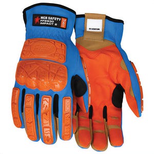 MCR Safety FF2930XL ForceFlex® Multi-Task Premium Grade Impact-Resistant Gloves, XL, Suede Synthetic Leather/Spandex®/TPR, Open/Slip-On Cuff