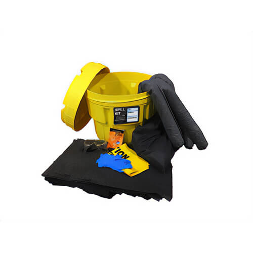 Meltblown GPSK-20 General Purpose Spill Kit, 20 gal Lab Pack, Fluids Absorbed: Universal, Yellow Drum