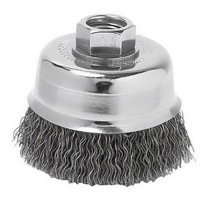 Metabo® 623801000 Wire Cup Brush, 2-3/4 in dia Brush, M14x2 Arbor Hole, 0.014 in dia Filament/Wire, Twist Knot, SS Fill