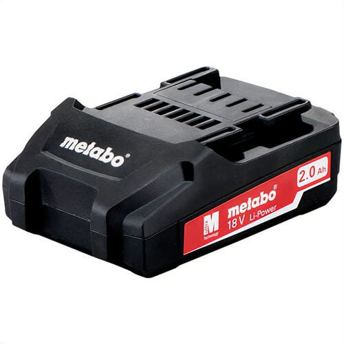 Metabo® 625596000 Li-Power Compact Ultra-M Battery Pack with Coolant Through, 2 Ah Li-Ion Battery, 18 VDC Charge