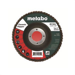 Metabo® 629501000 Ceramic Flapper, 6 in, 80 7/8 T27, 10 ea