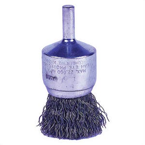 Metabo® 655213000 Wire End Brush, 1 in, Knot, 0.02 in, Carbon Steel Fill