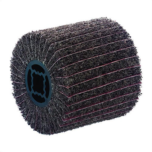 Metabo® 623528000 Non-Woven Flap Wheel, 4 in dia, 2 in W Face, P180 Grit, Fine Grade, Aluminum Oxide Abrasive