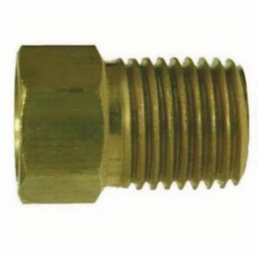 MMM 12046 Adapter, 5/16 x 1/4 in Nominal, Inverted Flare x Male NPTF, CA360 Brass, Import