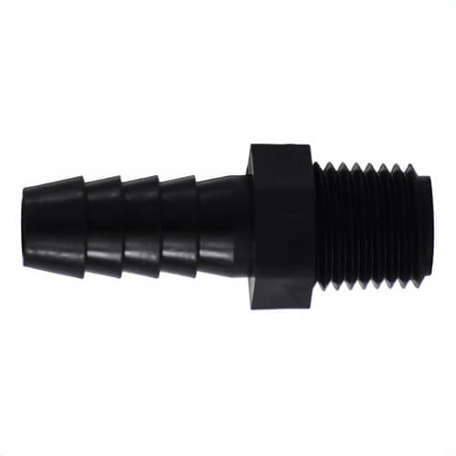 MMM 33017P Hose-to-Pipe Adapter, 1/2 in Nominal, Barb x MIP End Style, Polypropylene