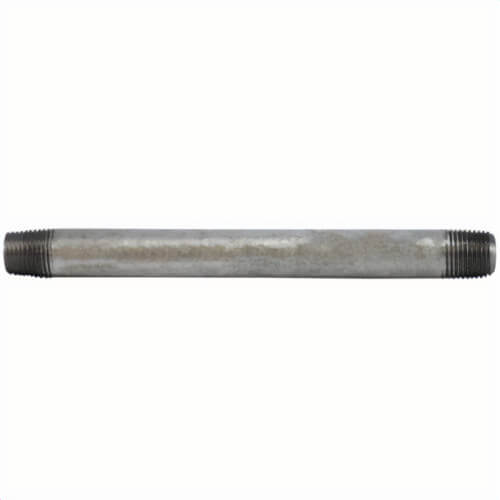 MMM 56229 Standard Pipe Nipple, Steel, 4 x 8 in Nominal, SCH 40/STD, NPT End Style, Galvanized