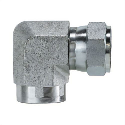 MMM 650366 Swivel Nut Elbow, 9/16-18 x 3/8 in Nominal, JIC Flare x FNPT, Steel