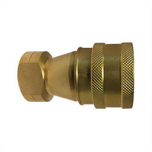 MMM HNV34FB Interchange Pipe Coupler, 3/4 in Nominal, FNPT End Style, Brass, Import