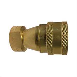 MMM HNV34FB Interchange Pipe Coupler, 3/4 in Nominal, FNPT End Style, Brass, Import