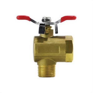 MMM 947112 Right Angle Ball Valve, 3/8 in Nominal, NPT End Style, Brass Body, Full Port, PTFE Seat/Stuffing Soft goods, Import