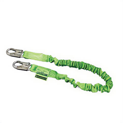 Miller® By Honeywell 232MAL/6FTGN Lanyard, Shock Absorbing Stretchable Web, Series: Manyard™, 6 ft Length, 2 Leg