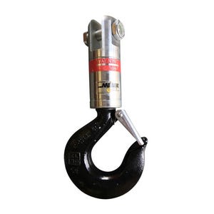 Miller Lifting Productsâ„¢ M132050501 Angular Contact Ball Bearing Swivel, Model D-115, Jaw to Hook, WLL 5 ton