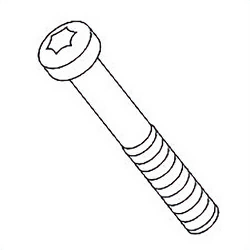 Milwaukee® 05-81-0140 Replacement Pan Head Screw, T-25, M6 x 40 mm, for use with 6950 Dual-Bevel Compound Miter Saw