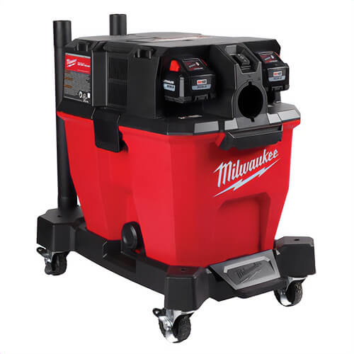 Milwaukee® 0920-22HD Cordless Dual Battery Wet/Dry Vacuum Kit, 8 A, 9 gal Tank, 4.25 hp Power Rating, 18V, Polypropylene Housing