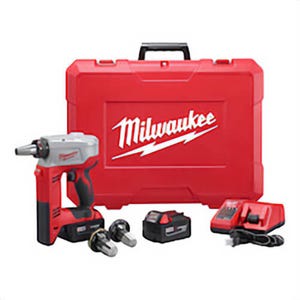 Milwaukee® M18™ ProPEX® 2632-22XC Compact Cordless Expansion Tool Kit, 3/8 to 1-1/2 in Tubing, 18 VDC, Lithium-Ion Battery