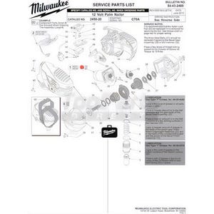 Milwaukee® 14-50-0710 Replacement Motor Diaphragm Assembly, for use with 2458 M12™ Palm Nailer