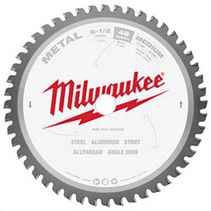 Milwaukee® 48-40-4220 Laser-Cut Circular Saw Blade, 6-1/2 in dia x 0.05 in Thick, 5/8 in Arbor, 48 Teeth