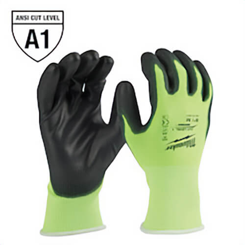 Milwaukee® 48-73-8911 Breathable Unisex Cut-Resistant Gloves, M, Polyurethane, Elastic Knit Cuff, Resists: Abrasion, Cut, Puncture and Tear