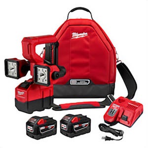 Milwaukee® M18™ 2122-22HD Utility Bucket Light Kit, LED Lamp, 18 VDC, Clamp/Flat Base