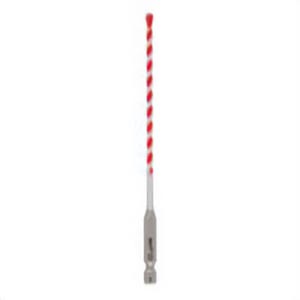 Milwaukee® 48-20-9101 Shockwave™ Single Ended Hammer Drill Bit, 0.1562 in Drill Bit, 1/4 in Hex Shank, 4 in D Cutting, Carbide Cutting Edge, 6 in OAL
