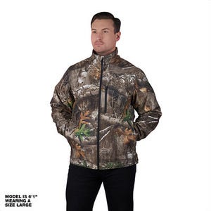 Milwaukee® 224C-213X M12™ Heated Quietshell™ Jacket with M12™ Battery, Charger and Cord, Wind and Water Resistant, Camouflage, 3XL