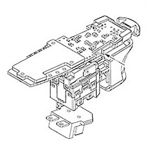 Milwaukee® 23-66-1795 Switch and Printed Circuit Board Assembly
