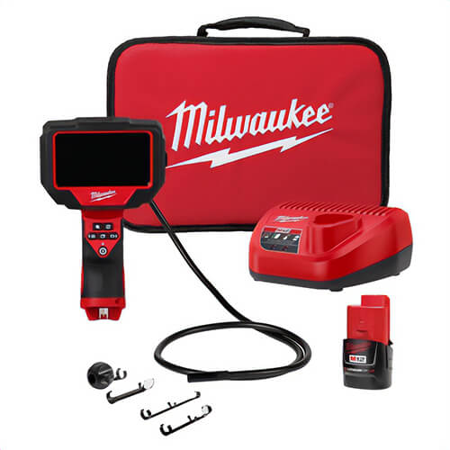 Milwaukee® 2323-21 M12™ M-Spector™ Inspection Camera Kit, 0.394 in dia, 4.3 in LCD Display, Black/Red