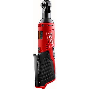 Milwaukee® M12™ 2456-20 Double Insulated Cordless Ratchet, 1/4 in Drive, 30 ft-lb Torque, 250 rpm Speed, 12 VDC, Li-Ion Battery