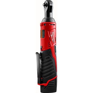Milwaukee® M12™ 2456-21 Double Insulated Cordless Ratchet Kit, 1/4 in Drive, 30 ft-lb Torque, 250 rpm Speed, 12 VDC