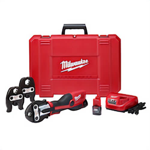Milwaukee® 2473-22 M18™ Press Tool Kit, 1/2 to 1 in Copper Capacity, 5400 lb, 12 VDC, M12™ Redlithium™ Battery