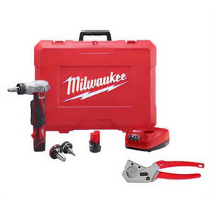 Milwaukee® 2474-22 M12 Fuel™ Cordless PEX Expansion Tool Kit, 3/8 to 1 in Expansion Tool Pipe, 12 V, M12™ Lithium-Ion Battery