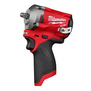 Milwaukee® M12™ 2554-20 Stubby Cordless Impact Wrench, 3/8 in Straight Drive, 3200 BPM, 250 ft-lb Torque, 12 VDC, 4.8 in OAL
