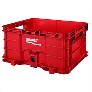 Milwaukee® 48-22-8440 Packout™ Hang/Stack Crate, 9.9 in H x 18.6 in W x 15.4 in D, Plastic, Red, 50 lb Capacity