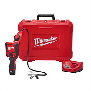 Milwaukee® M12™ 2317-21 Cordless Inspection Camera Cable, 12.5 mm dia x 3 ft L Probe, 3-1/2 in LCD Display, Black/Red