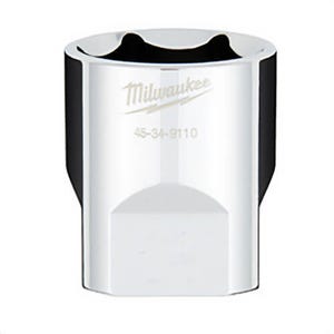 Milwaukee® 45-34-9110 Standard Socket with FOUR FLAT™ Sides, 1/2 in, 1-1/8 in Deep Socket, 6 Points