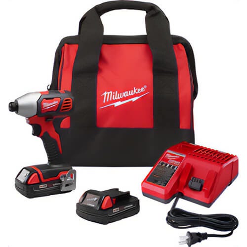 Milwaukee® 2656-22CT M18™ Impact Driver CP Kit, 1/4 in Hex
