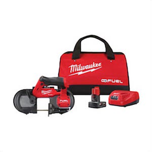 Milwaukee® 2529-21XC M12 Fuel™ Compact Cordless Band Saw, 2-1/2 in Cutting, 30-9/16 in Blade, 12 V, 4 Ah M12™ Redlithium™ XC4.0 Battery