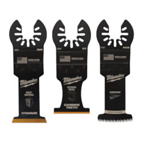 Milwaukee® 49-10-9001 Open-Lok™ Multiple Design Bi-Metal Blade Set, For Use with All-Purpose Oscillating Multi-Tool