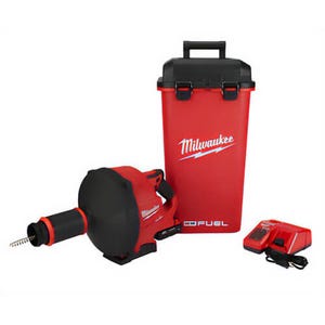 Milwaukee® 2772A-21 M18 Fuel™ Kit Cordless Drain Gun Kit, 1-1/4 to 3 in Drain Line, 50 ft Max Run, 18 VDC, Plastic Housing
