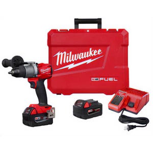 Milwaukee® M18™ 2804-22 Compact Lightweight Cordless Hammer Drill/Driver Kit, 1/2 in Hex Chuck, 18 VDC, Redlithium™ Battery