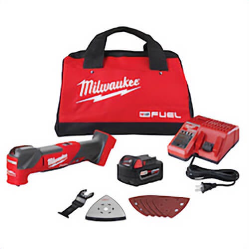 Milwaukee® 2836-21 M18 Fuel™ Electric Cordless Oscillating Multi-Tool Kit, 10000 to 20000 OPM Speed, 18 V, Lithium-Ion Battery, 1 Batteries, Yes