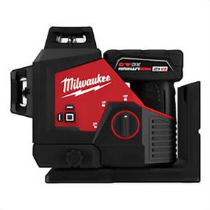 Milwaukee® 3632-21 M12™ 360° Automatic Cordless Self Leveling 3-Plane Laser, 125 ft Measuring, +/- 1/8 in at 33 ft Accuracy, 12 V