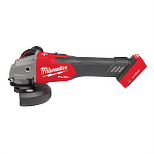 Milwaukee® 2883-20 M18 Fuel™ Cordless Angle Braking Grinder with One-Key™ Paddle Switch, 5 in dia Wheel, 5/8-11 UNC Arbor/Shank