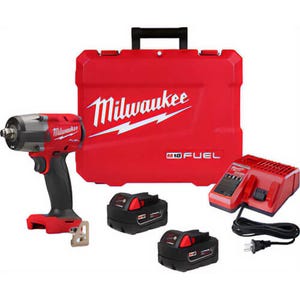 Milwaukee® 2962-22R M18 Fuel™ Mid-Torque Impact Wrench with Friction Ring Kit, 1/2 in