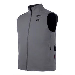 Milwaukee® 304G-202X M12™ Heated ToughShell™ Vest with M12™ Battery Holder, Wind and Water Resistant with DWR Coating, Gray, 2XL