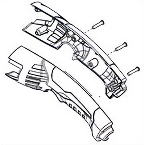 Milwaukee® 31-44-0655 Replacement Rear Handle without Lock-On Assembly, for 6121 Compact Rat-Tail Angle Grinder